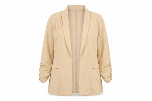 Boohoo Womens Beige Jacket Blazer Size 16
