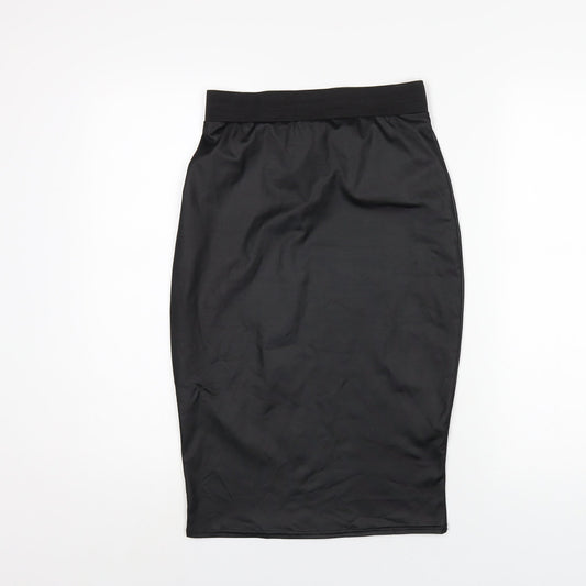 PARISIAN SIGNATURE Womens Black Polyester Straight & Pencil Skirt Size 12