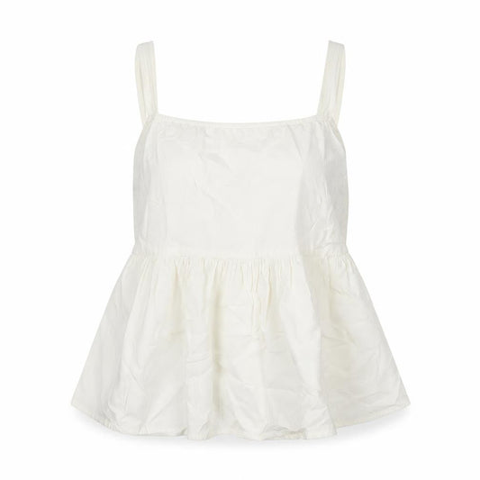 ASOS Womens White 100% Cotton Tunic Blouse Size 10 Square Neck