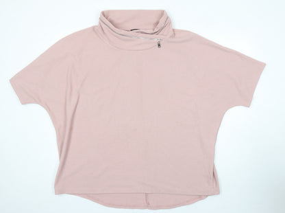 Additional front view of Roman women’s pink polyester tunic blouse, size UK 18, cowl neck