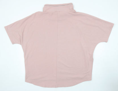 Back view of Roman women’s pink polyester tunic blouse, size UK 18, cowl neck