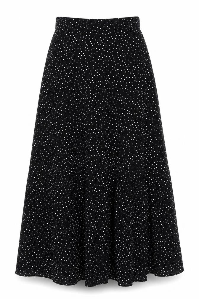 New Look Womens Multicoloured Polka Dot Viscose A-Line Skirt Size 6 Zip - Front split