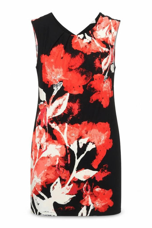 Wallis Womens Multicoloured Floral Polyester Shift Size M Scoop Neck Button