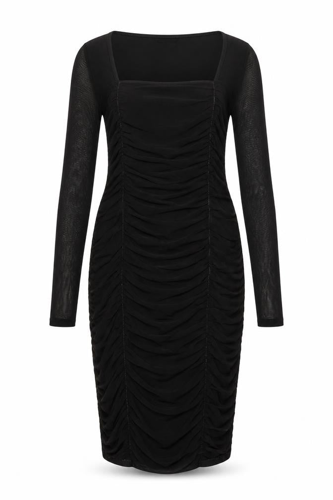 Nasty Gal Womens Black Polyester Blend Bodycon Size 4 Square Neck