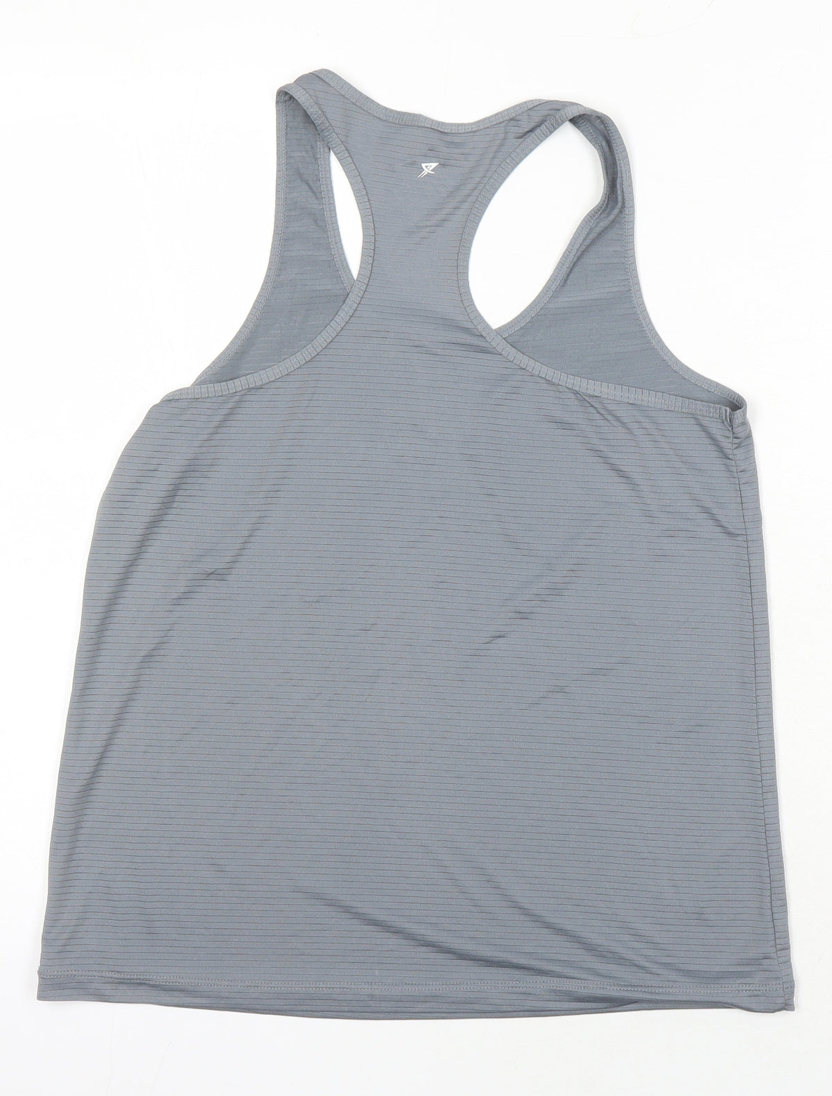WorkOut Womens Grey Polyamide Blend Basic T-Shirt Size M Round Neck