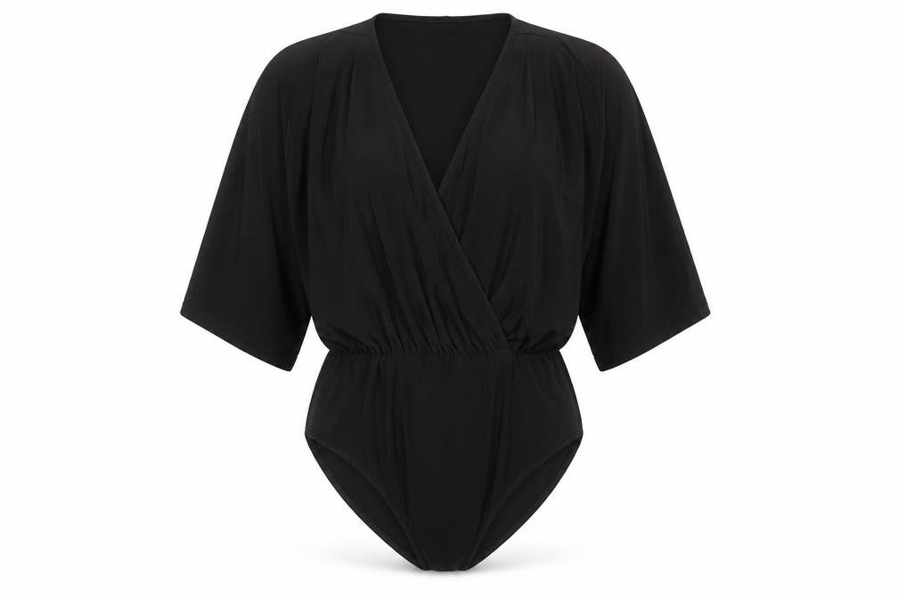 Boohoo Womens Black Polyester Bodysuit One-Piece Size 8