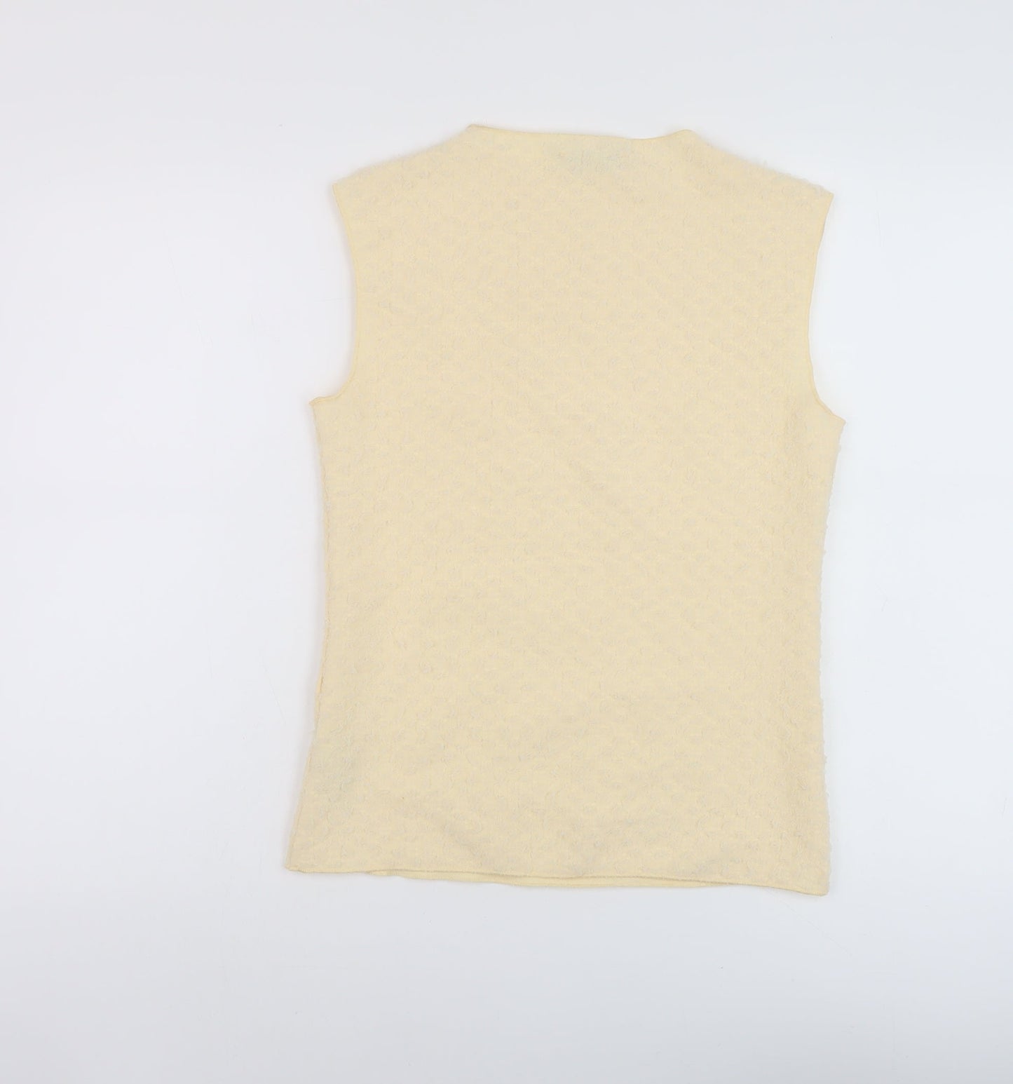 Marks and Spencer Womens Beige Polyester Basic Tank Size 12 Mock Neck