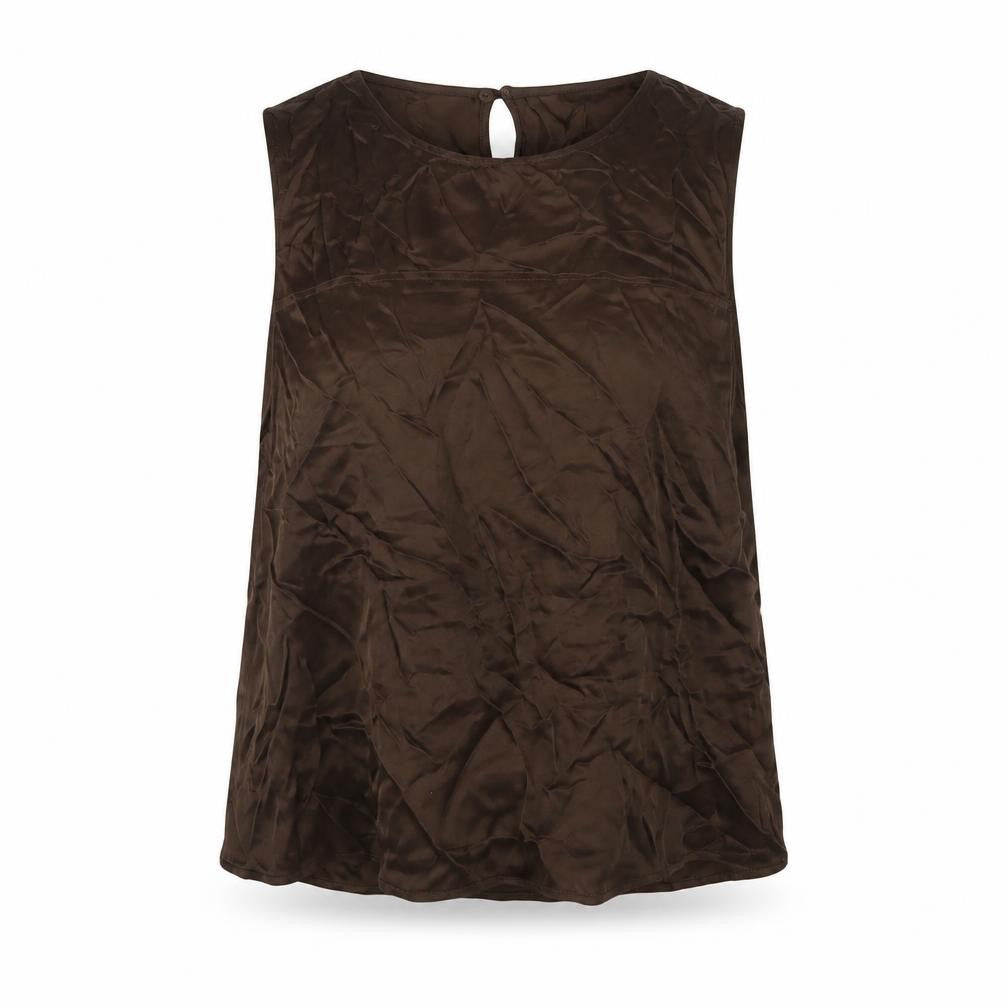 Marks & Spencer Womens Beige Viscose Basic Tank Size 10 Round Neck