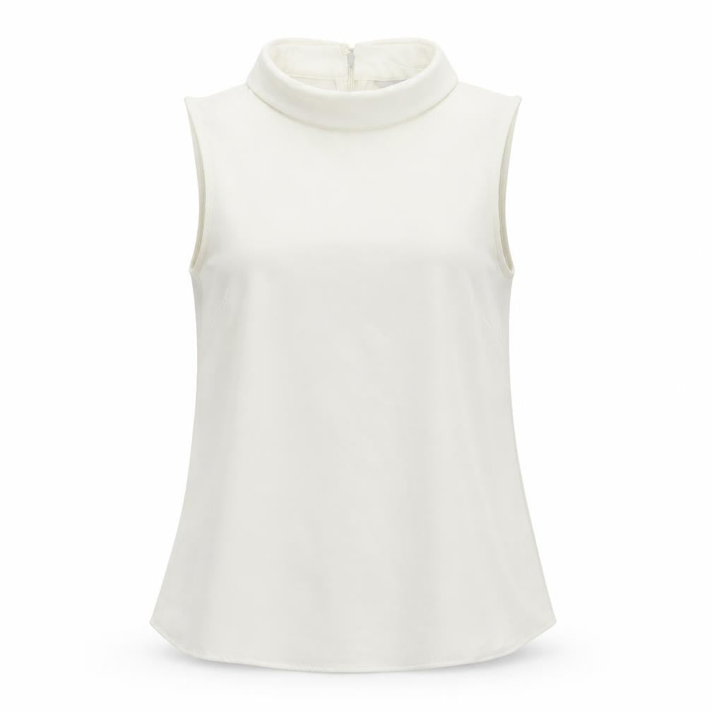 H&M Womens Ivory Polyester Basic T-Shirt Size 4 Collared