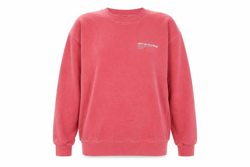 PRETTYLITTLETHING Womens Pink Cotton Pullover Sweatshirt Size XS Pullover - Logo