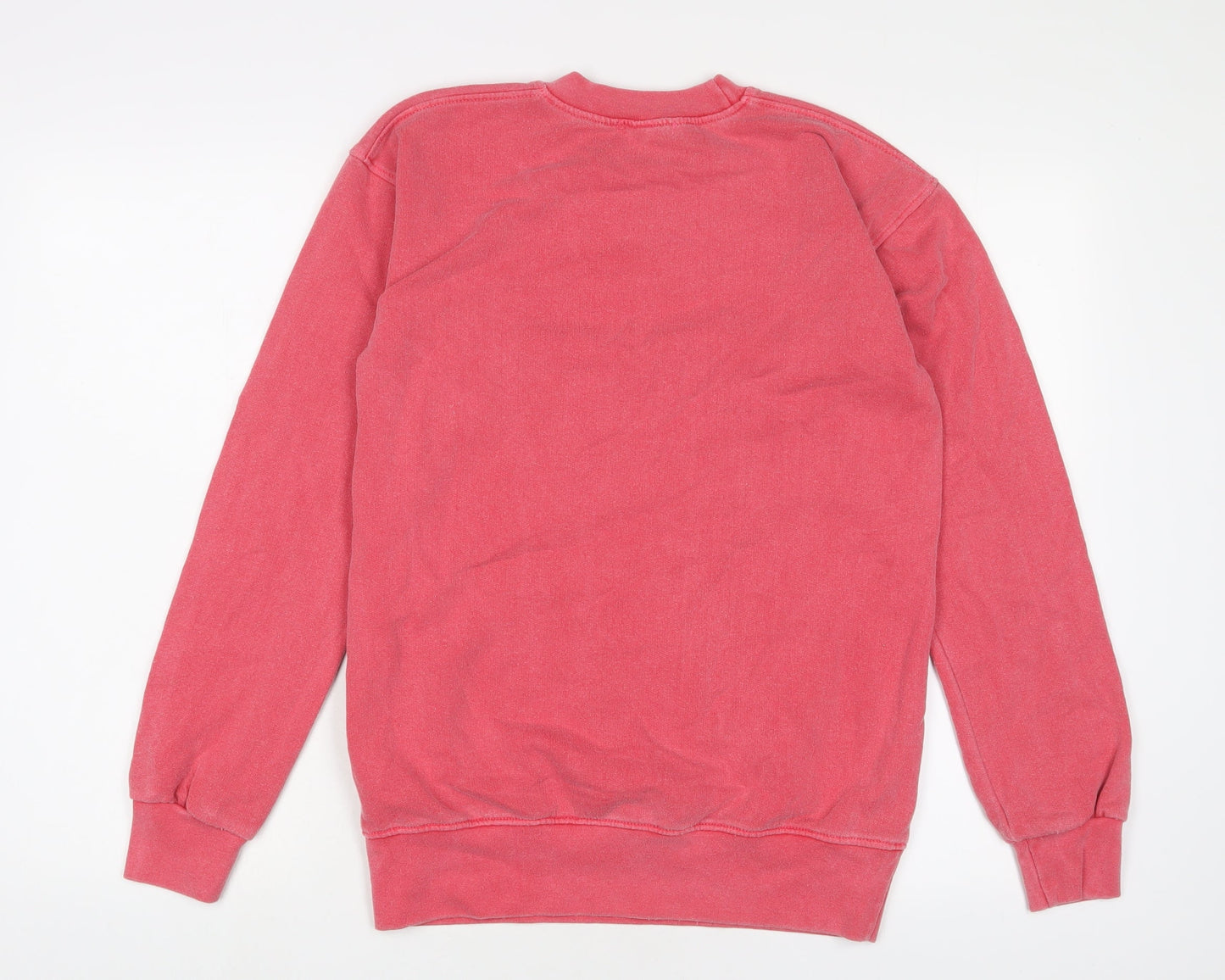 PRETTYLITTLETHING Womens Pink Cotton Pullover Sweatshirt Size XS Pullover - Logo