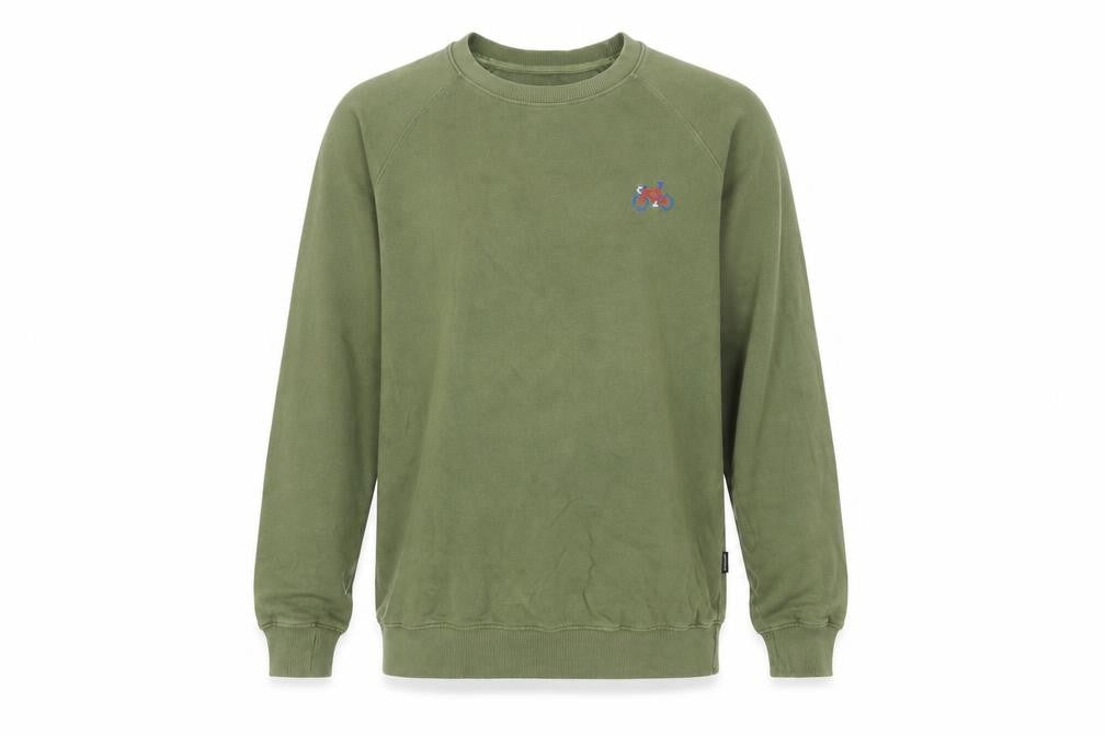 Dedicated Mens Green Cotton Pullover Sweatshirt Size M - Embroidered