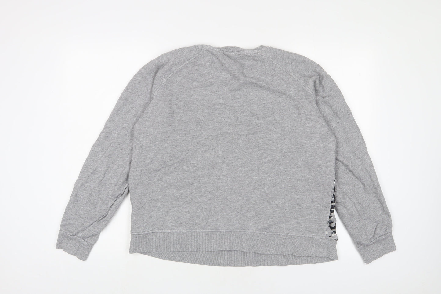NEXT Womens Grey Animal Print Cotton Pullover Sweatshirt Size L Pullover