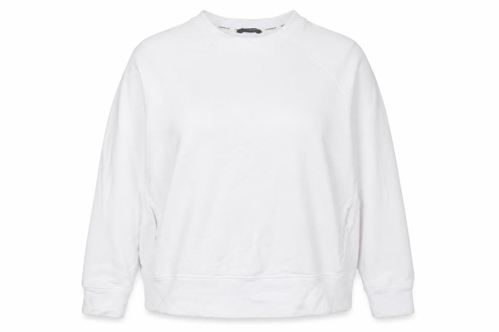 GOODMOVE Womens White Cotton Pullover Sweatshirt Size 18 Pullover