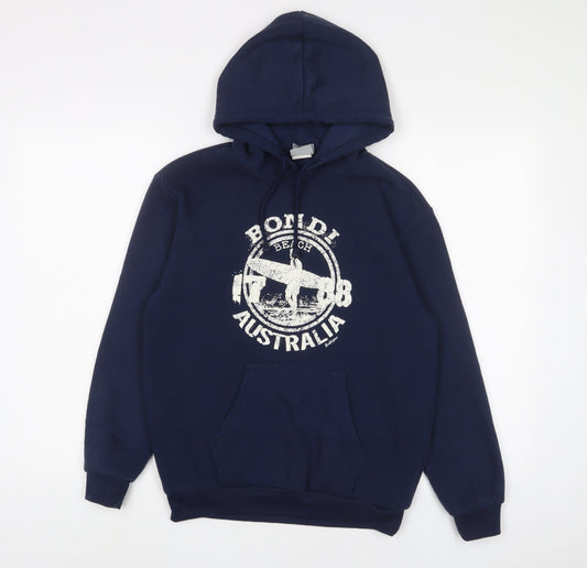 EMU Australia Boys Blue Polyester Pullover Hoodie Size 14 Years Pullover