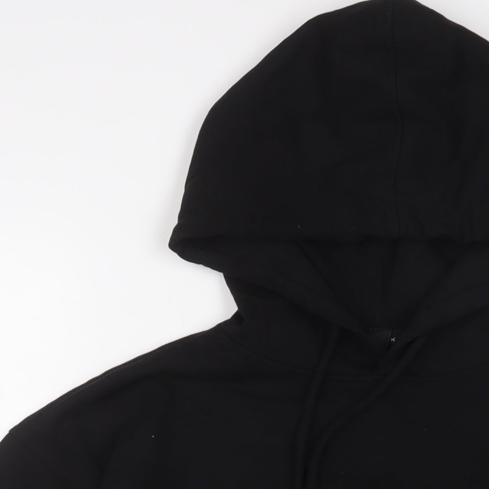 New Look Womens Black Cotton Pullover Hoodie Size S Pullover