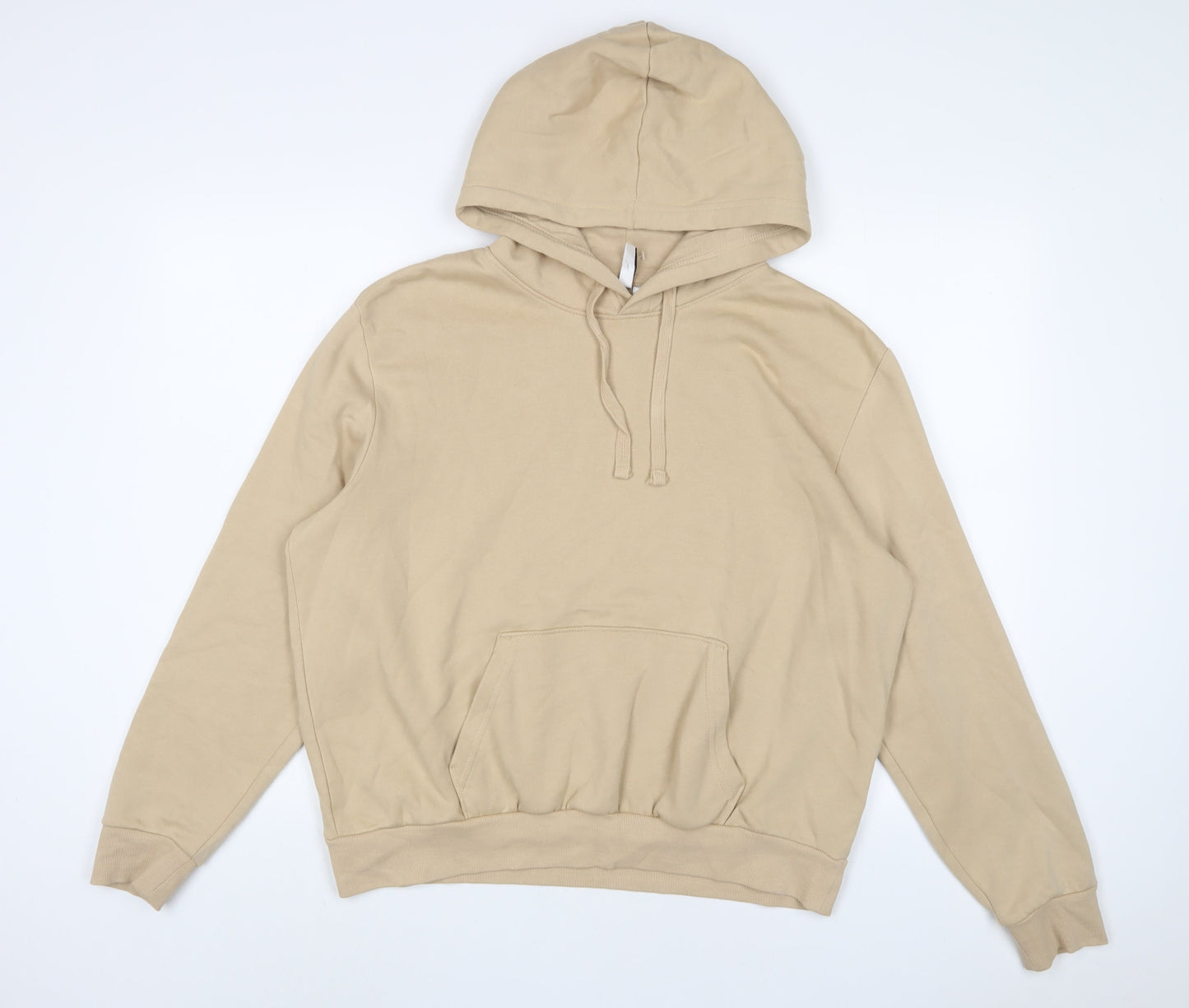 h7m Womens Beige Cotton Pullover Hoodie Size L Pullover