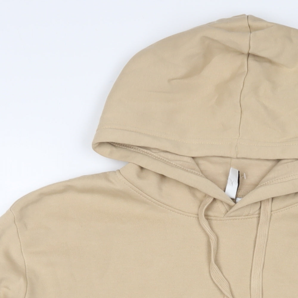 h7m Womens Beige Cotton Pullover Hoodie Size L Pullover