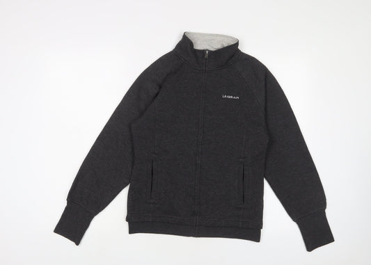 LA Gear Womens Grey Cotton Full Zip Sweatshirt Size 8 Zip - Logo, Embroidered