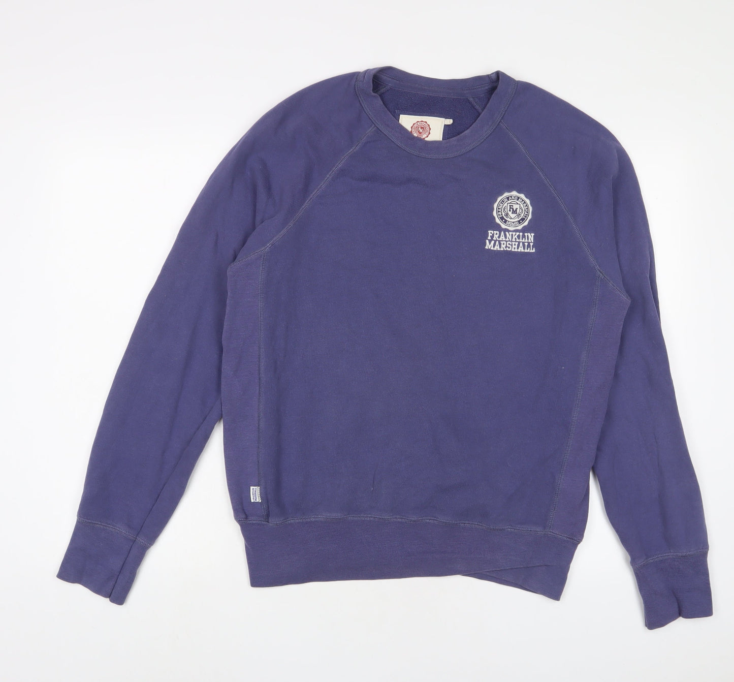 Franklin & Marshall Mens Purple Cotton Pullover Sweatshirt Size S
