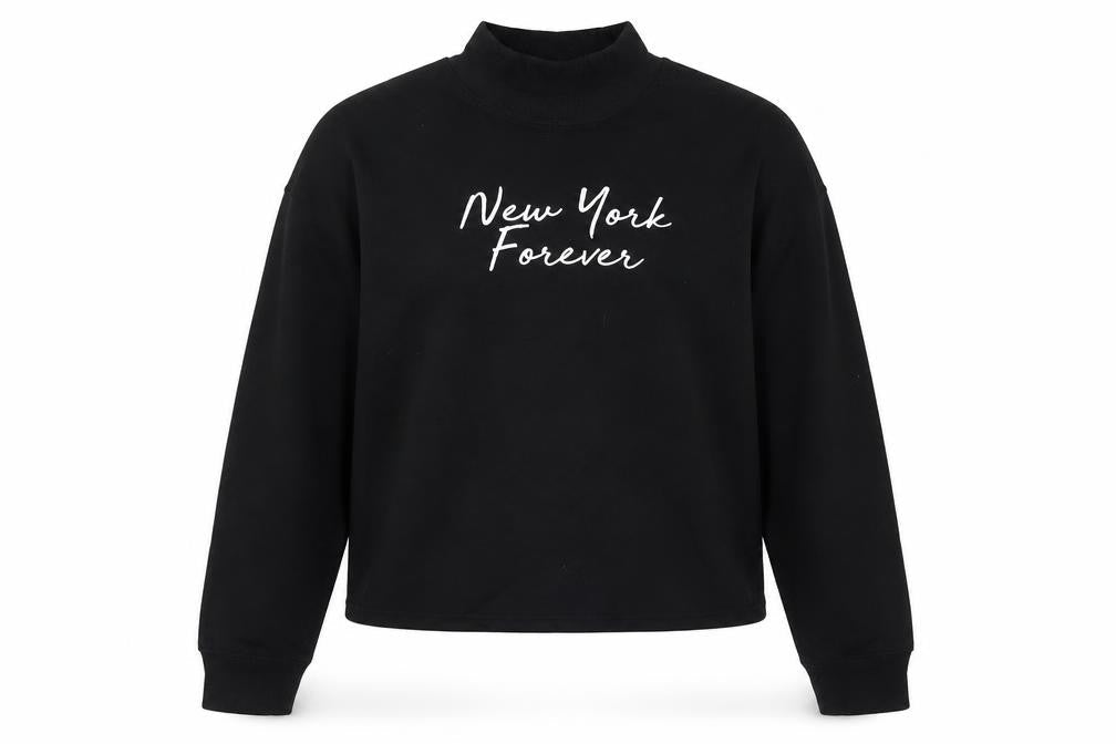 Zara Womens Black Cotton Pullover Sweatshirt Size M Pullover - New York