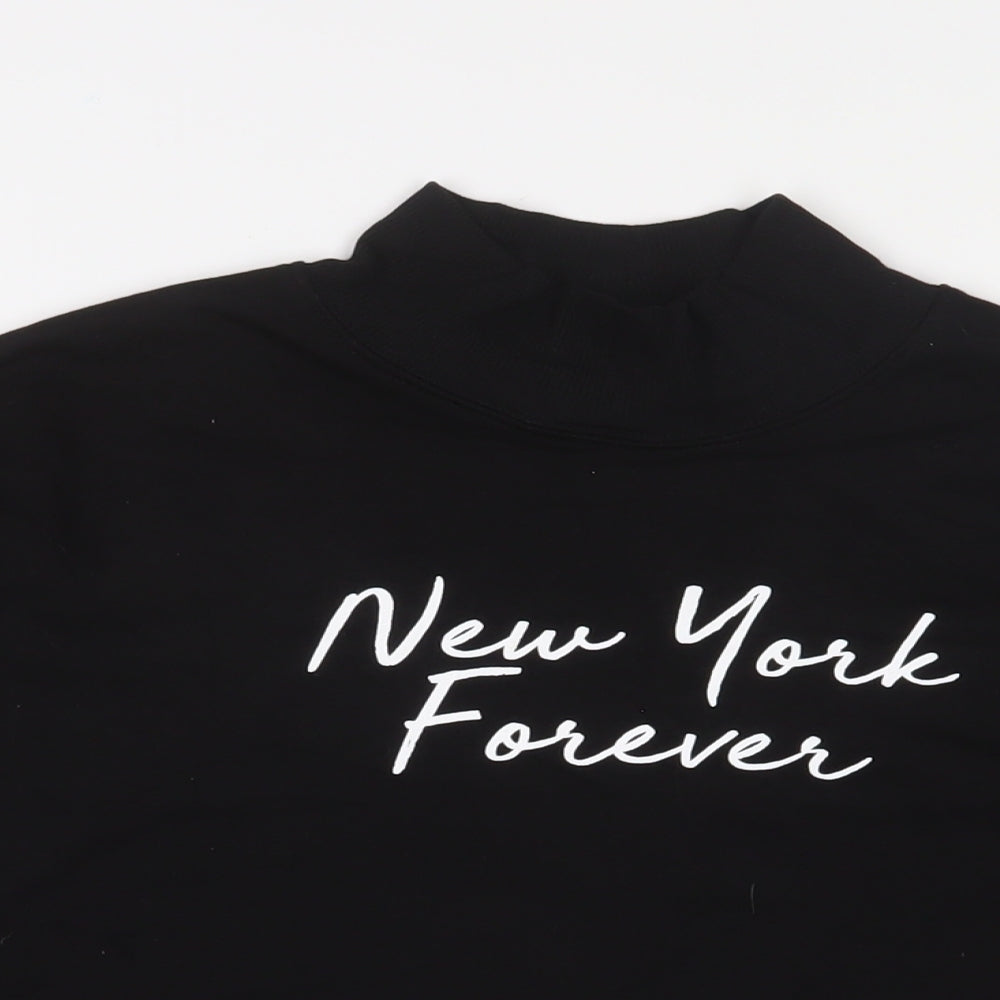 Zara Womens Black Cotton Pullover Sweatshirt Size M Pullover - New York