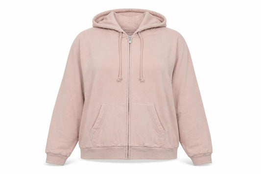 Hollister Womens Pink Cotton Full Zip Hoodie Size M
