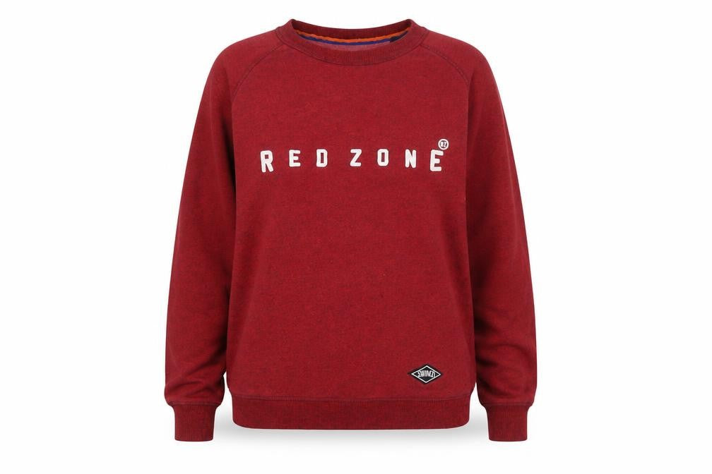 SWIMZI Womens Red Cotton Pullover Sweatshirt Size S Pullover