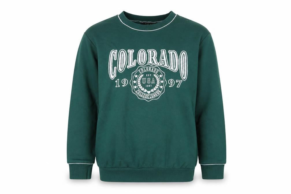 New Look Girls Green Cotton Pullover Sweatshirt Size 9 Years Pullover