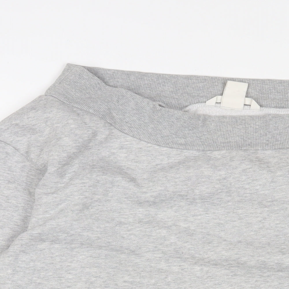 H&M Womens Grey Cotton Pullover Sweatshirt Size M Pullover