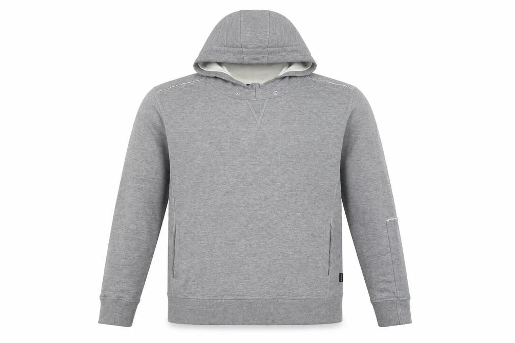 Selected Mens Grey Cotton Pullover Hoodie Size XL