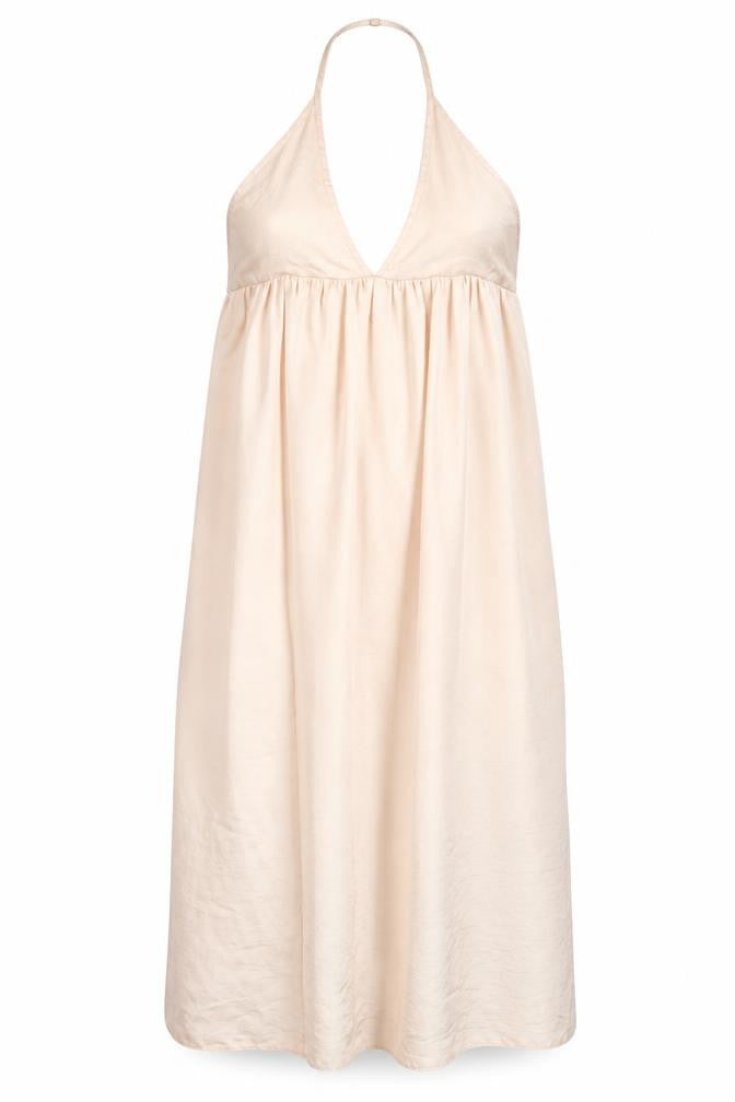 Topshop Womens Beige Polyester A-Line Size 12 Halter Pullover