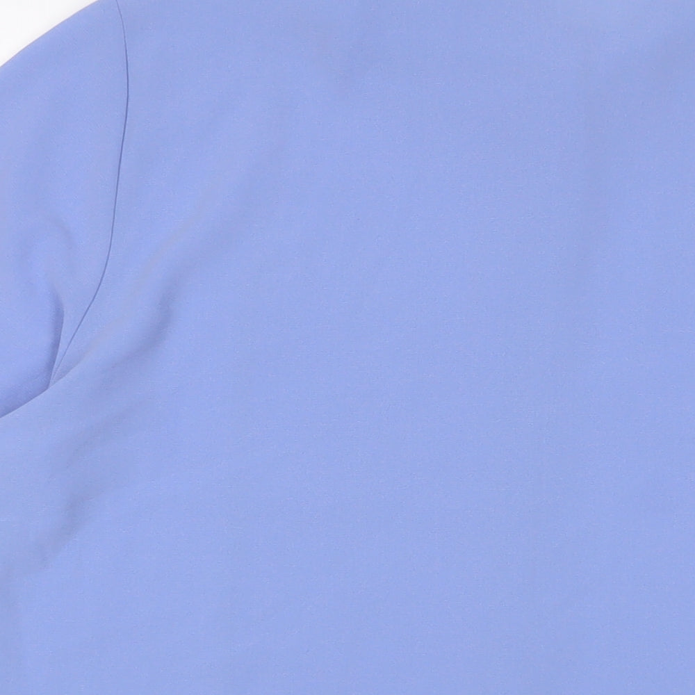 BHS Womens Purple Polyester Basic Button-Up Size 16 Collared