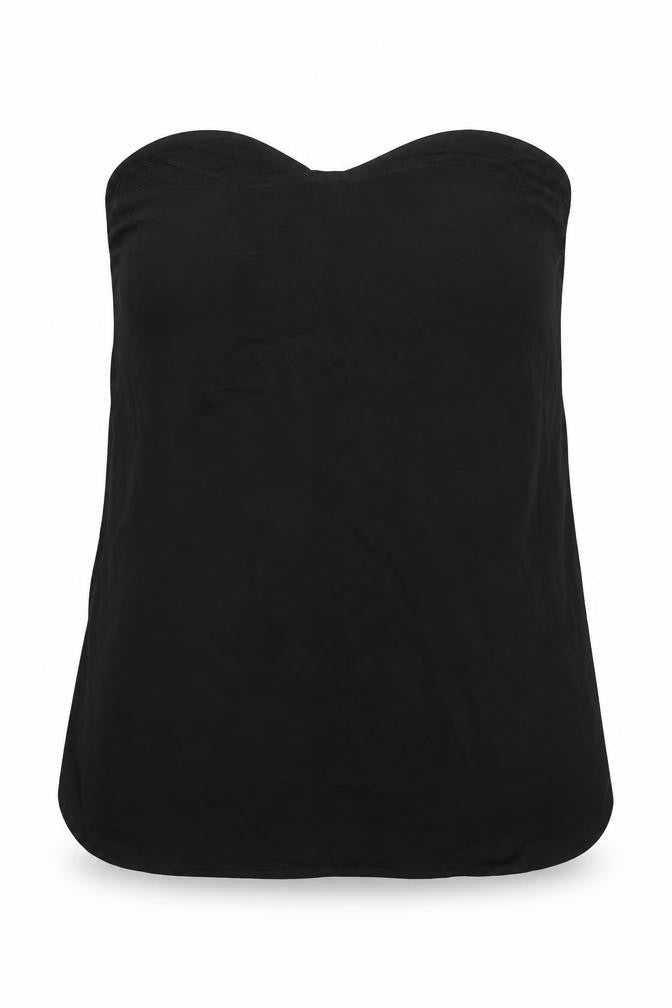 River Island Womens Black Viscose Basic Blouse Size 12 V-Neck