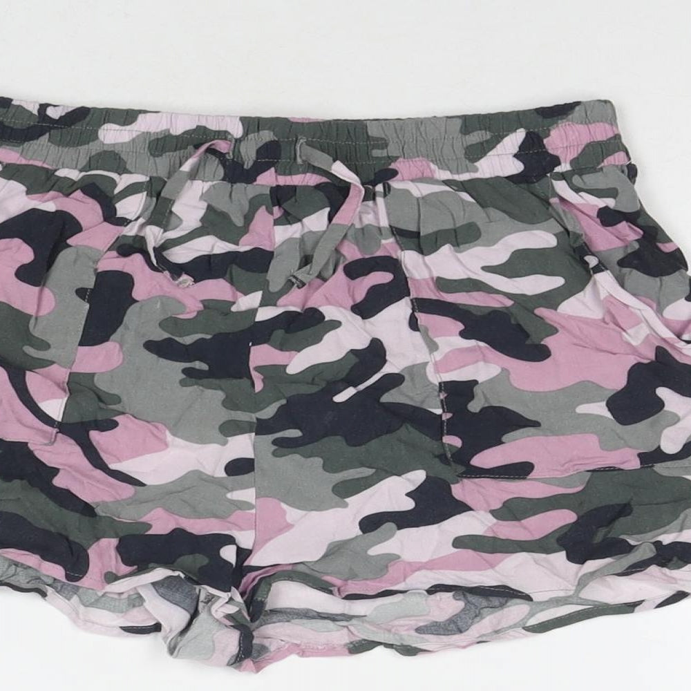 New Look Girls Multicoloured Camouflage Viscose Hot Pants Shorts Size 15 Years L3 in Regular Drawstring