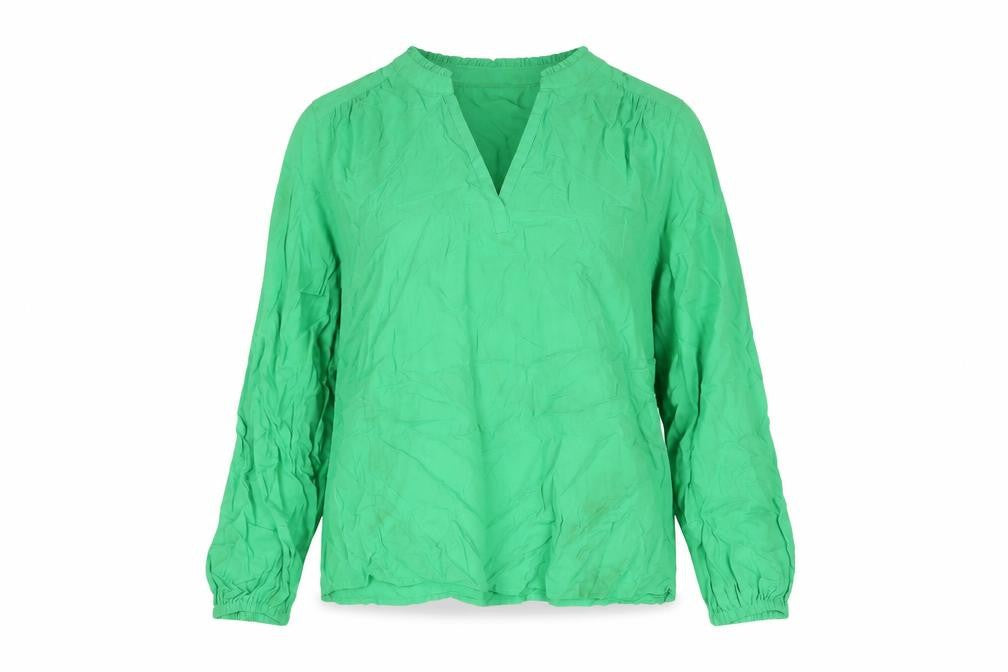 Marks & Spencer Womens Green Viscose Basic T-Shirt Size 8 V-Neck
