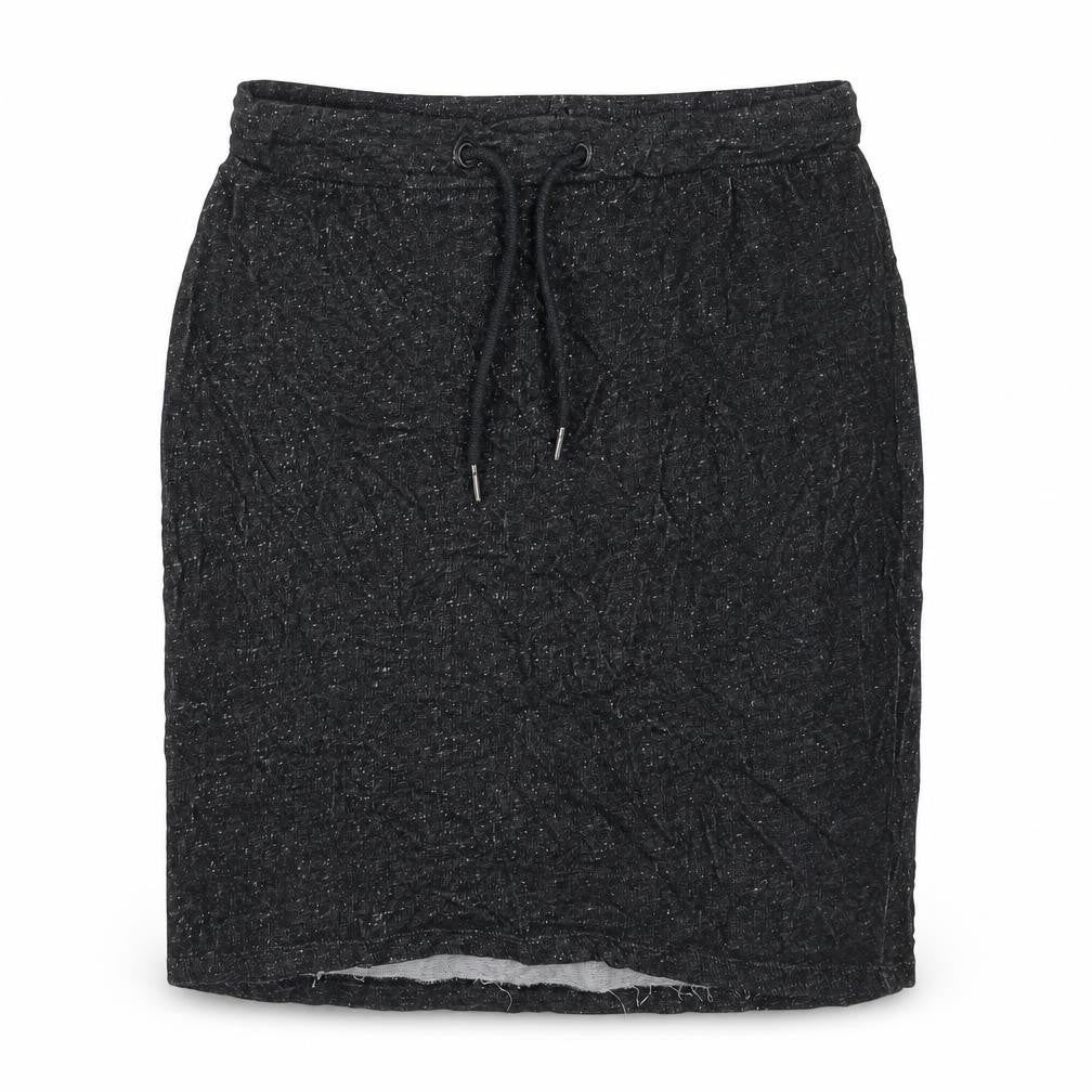 TXM Womens Grey Cotton A-Line Skirt Size M Drawstring