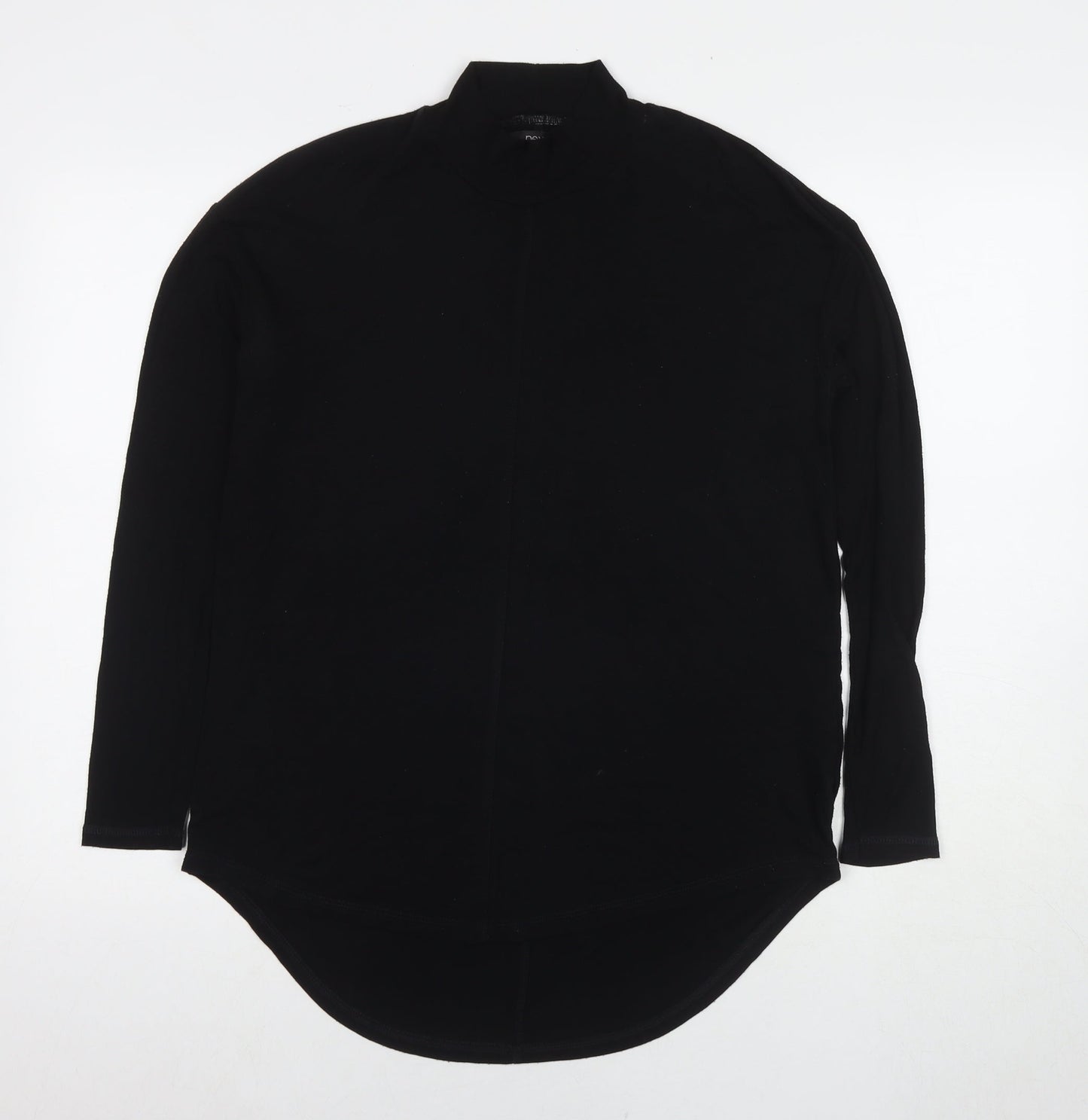 NEXT Womens Black Viscose Jersey T-Shirt Size 12 Round Neck
