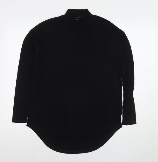 NEXT Womens Black Viscose Jersey T-Shirt Size 12 Round Neck
