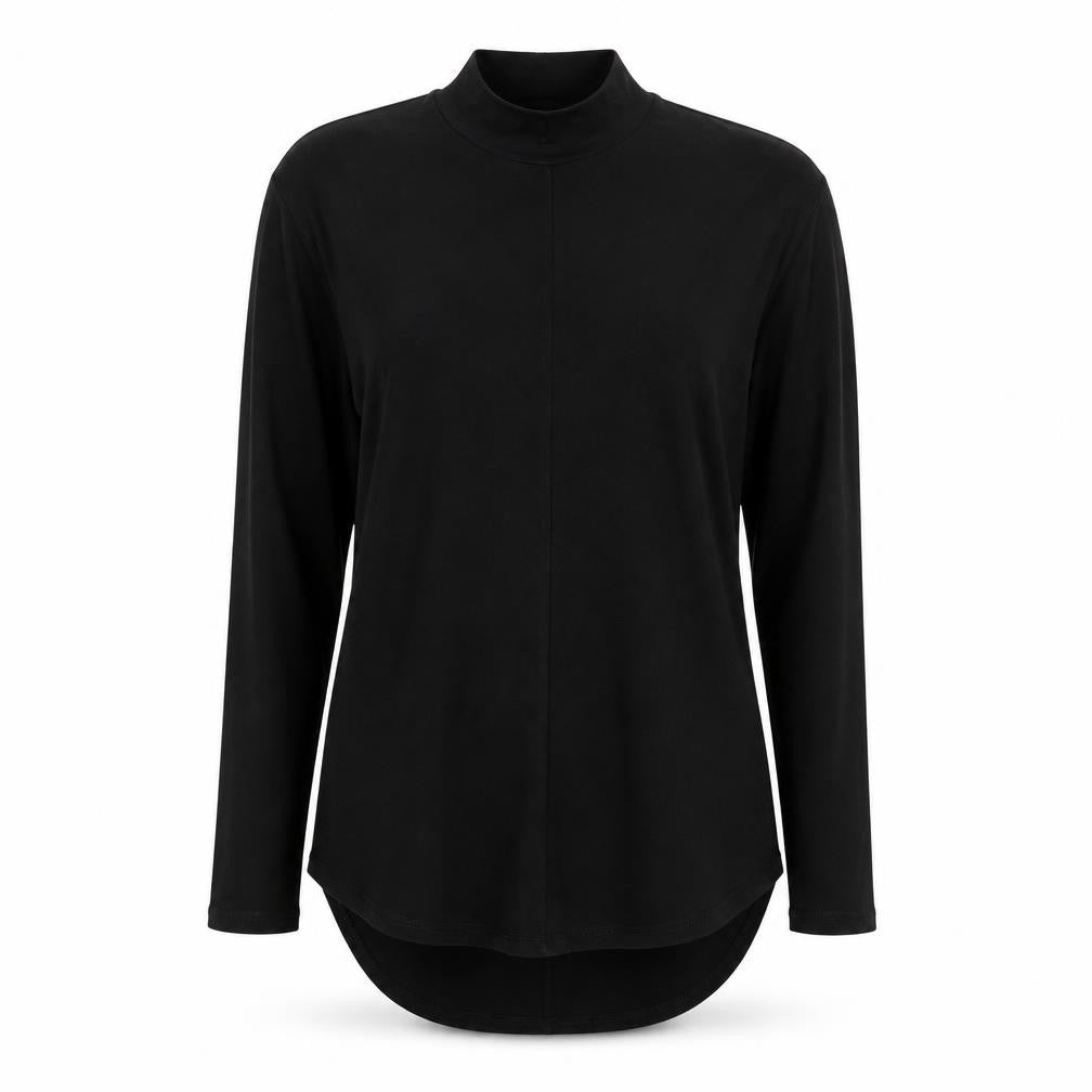 Next Womens Black Viscose Jersey T-Shirt Size 12 Round Neck