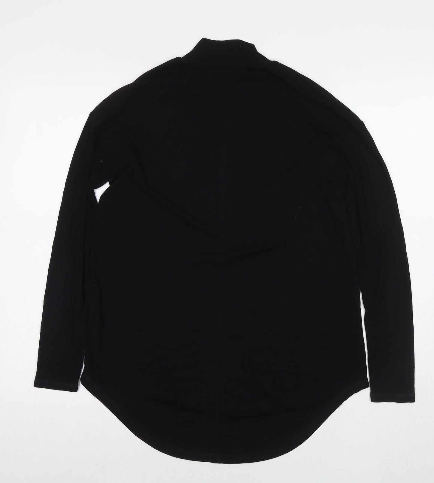 NEXT Womens Black Viscose Jersey T-Shirt Size 12 Round Neck