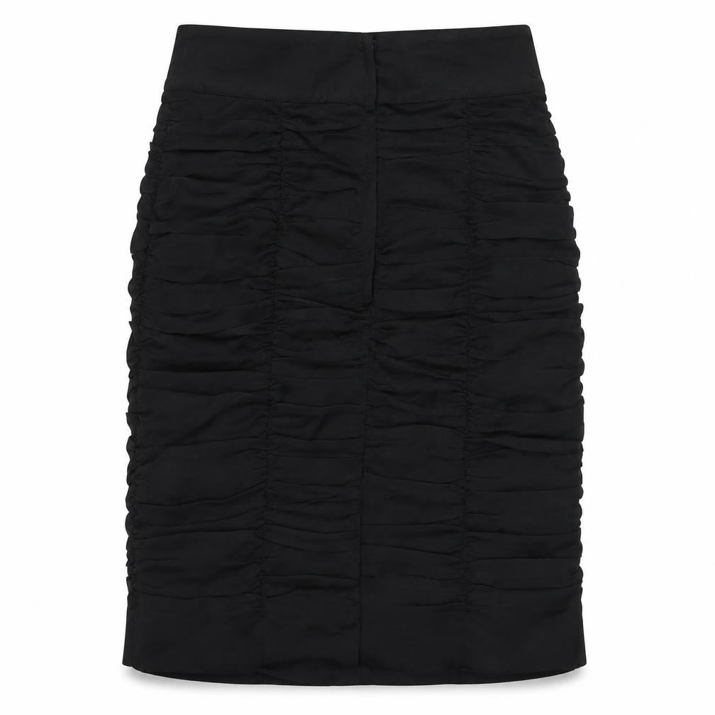 H&M Womens Black Polyester Straight & Pencil Skirt Size 10 Zip