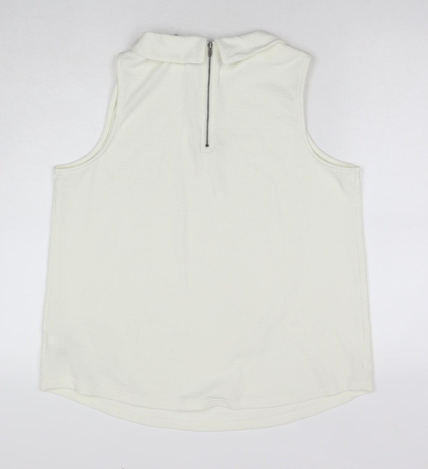 NEXT Womens White Polyester Basic Blouse Size 18 Collared - Jeweled Detail