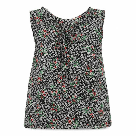 Zara Womens Multicoloured Floral Polyester Basic Tank Size L Round Neck