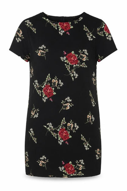 Boohoo Womens Black Polyester A-Line Size 16 Round Neck Pullover