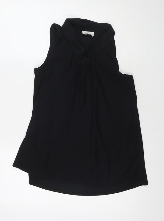 NEXT Womens Black Polyester Basic Tank Size 10 Collared