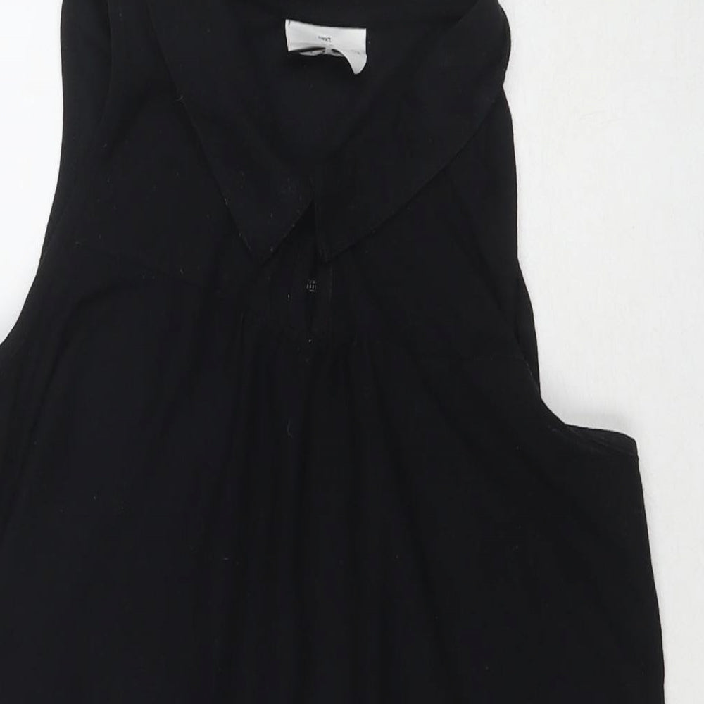 NEXT Womens Black Polyester Basic Tank Size 10 Collared