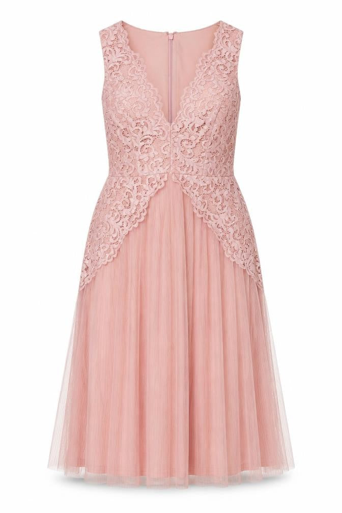 ASOS Womens Pink Polyester A-Line Size 12 V-Neck Zip