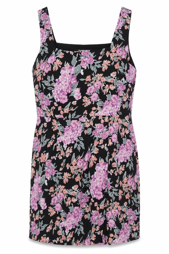 Fashion Union Womens Multicoloured Floral Polyester Shift Size 14 Square Neck