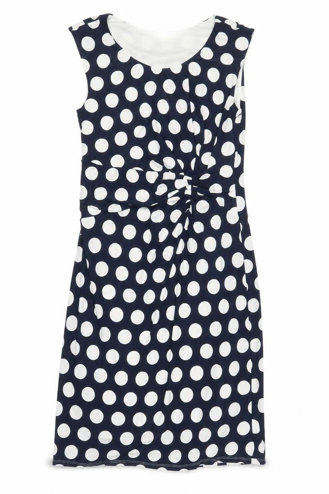 Precis Womens Multicoloured Polka Dot Polyester A-Line Size 12 Round Neck